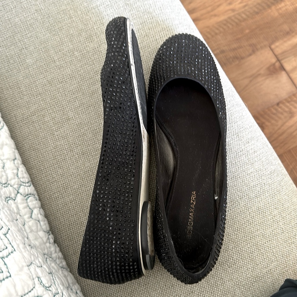 BCBGMaxAzria vintage rhinestone flats